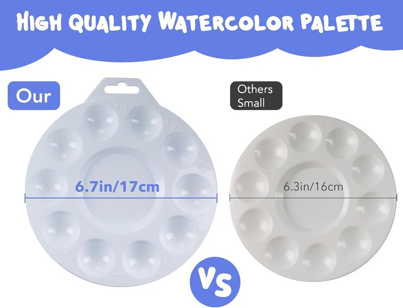 Halobios 30Pcs Paint Tray Palettes, Plastic Paint Pallets with Hanging Hole for Teachers or Students to Paints on School Project, Art Class or Have a Birthday Painting Part - Image 4